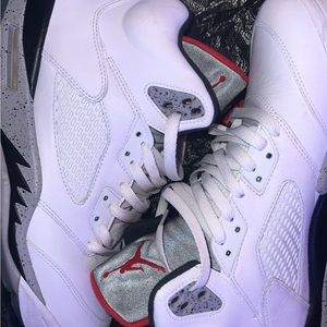White Jordan 5s